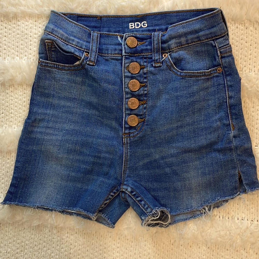 Urban outfitters BDG shorts cut offs high waisted button closure size 25 waist